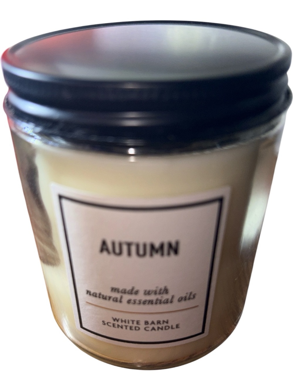 Bath & Body Works White Barn Autumn scented candle 8 oz single wick jar NWT